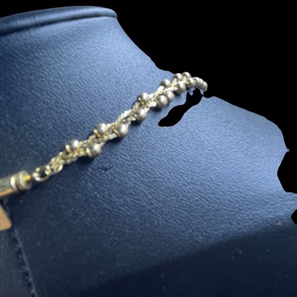 Act II Vintage Gold Tone Beaded Rope Chain Necklace Statement Retro Jewelry 24" - Picture 6 of 7